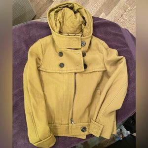 BCBGMaxazria Gold Wool Jacket S